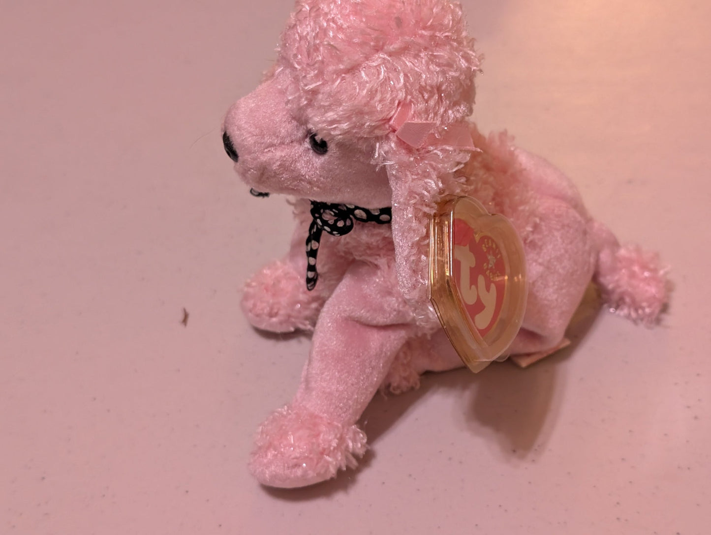 Gigi the Dog - Ty Beanie Baby (Pink, 2001, Plush Toy, MWMT, Stuffed Animal, Vintage, Retired, Plushie)