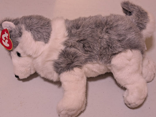 Timber The Husky TY Beanie Baby. Ty Classic Plush 14” 2002  (MWMT, Vintage, Retired, with Tag, VTG, Stuffed Animal, Plush, Toy)