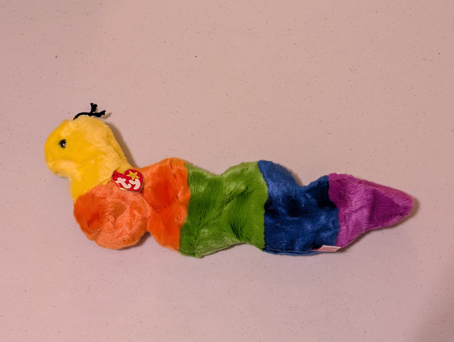 Inch the Inchworm (1999) TY Beanie Buddy (MWMT, Vintage, Retired, with Tag, VTG, Stuffed Animal, Plush, Toy)