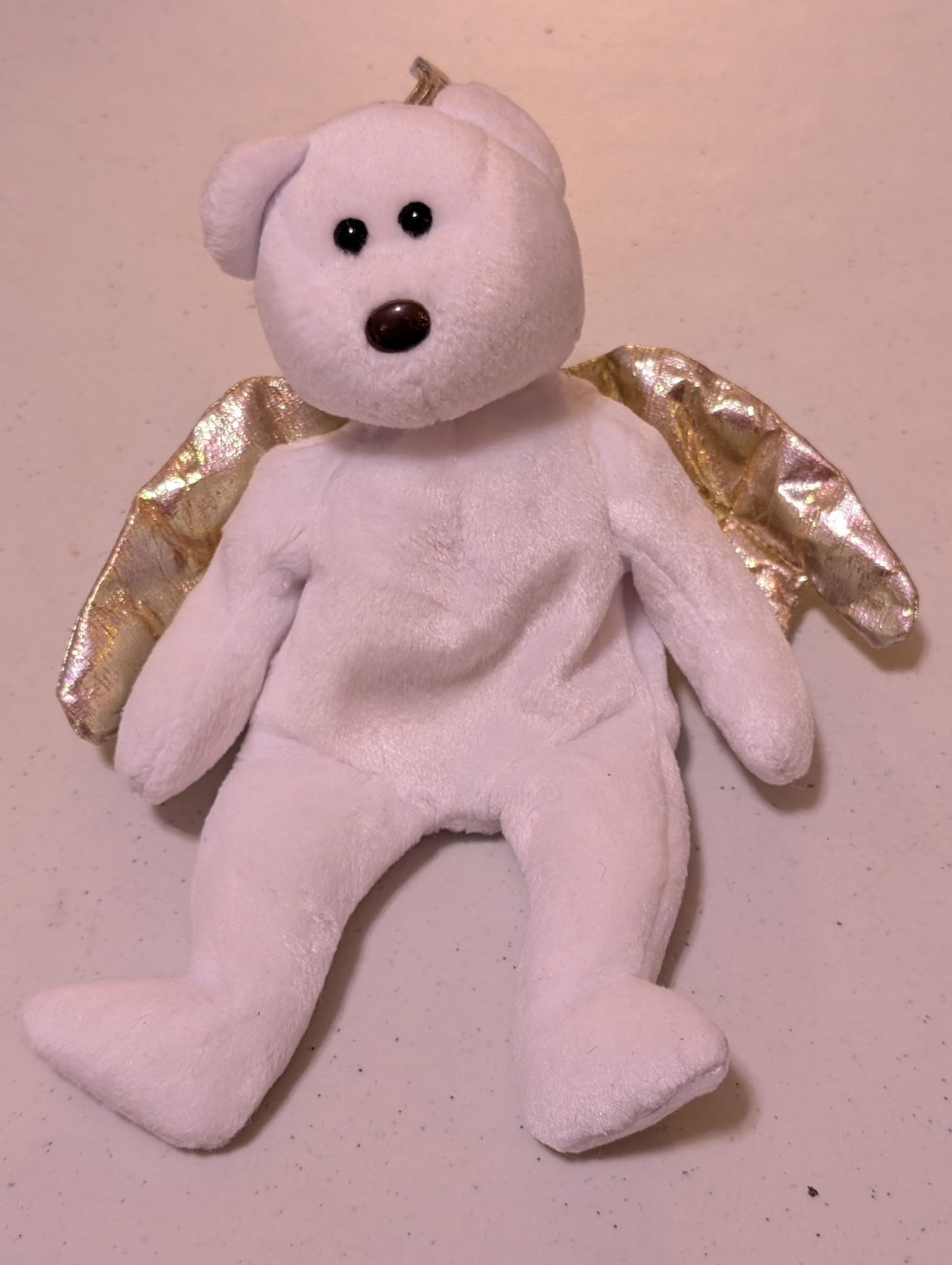 Halo II Angel Bear 2000 Christmas Plush generation TY Beanie Baby (Vintage, Retired,VTG, Stuffed Animal, Plush, Toy)