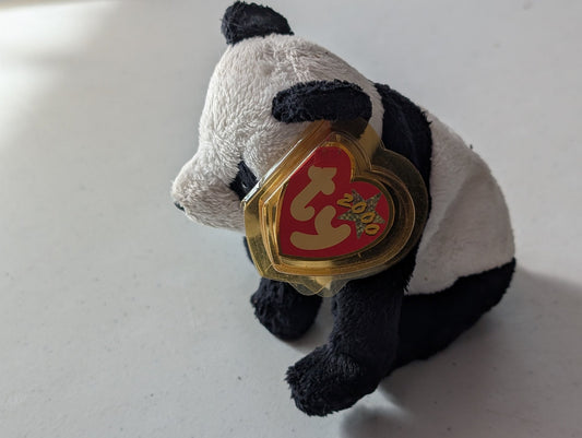 Bamboo the Panda - Ty Beanie Baby (Black, White, 1999, Plushie, Toy, Stuffed Animal, MWMT, Vintage, Retired)