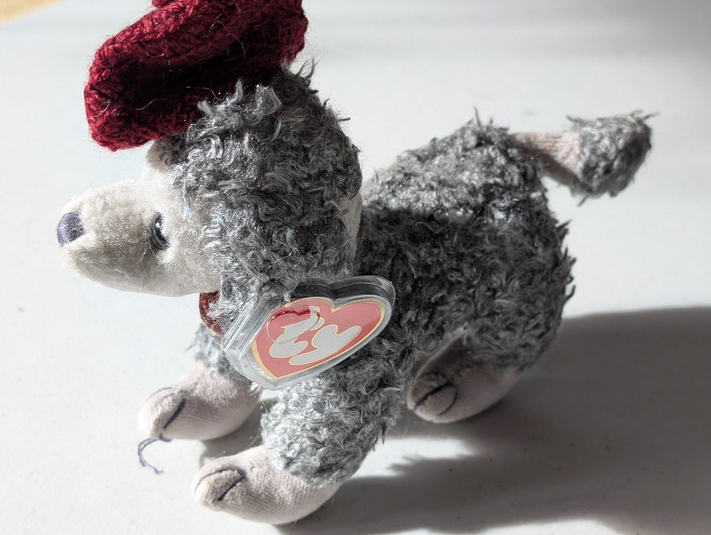 Gigi the Poodle - Ty Beanie Baby (Gray, 1997, Plushie, Toy, Stuffed Animal, MWMT, Vintage, Retired)