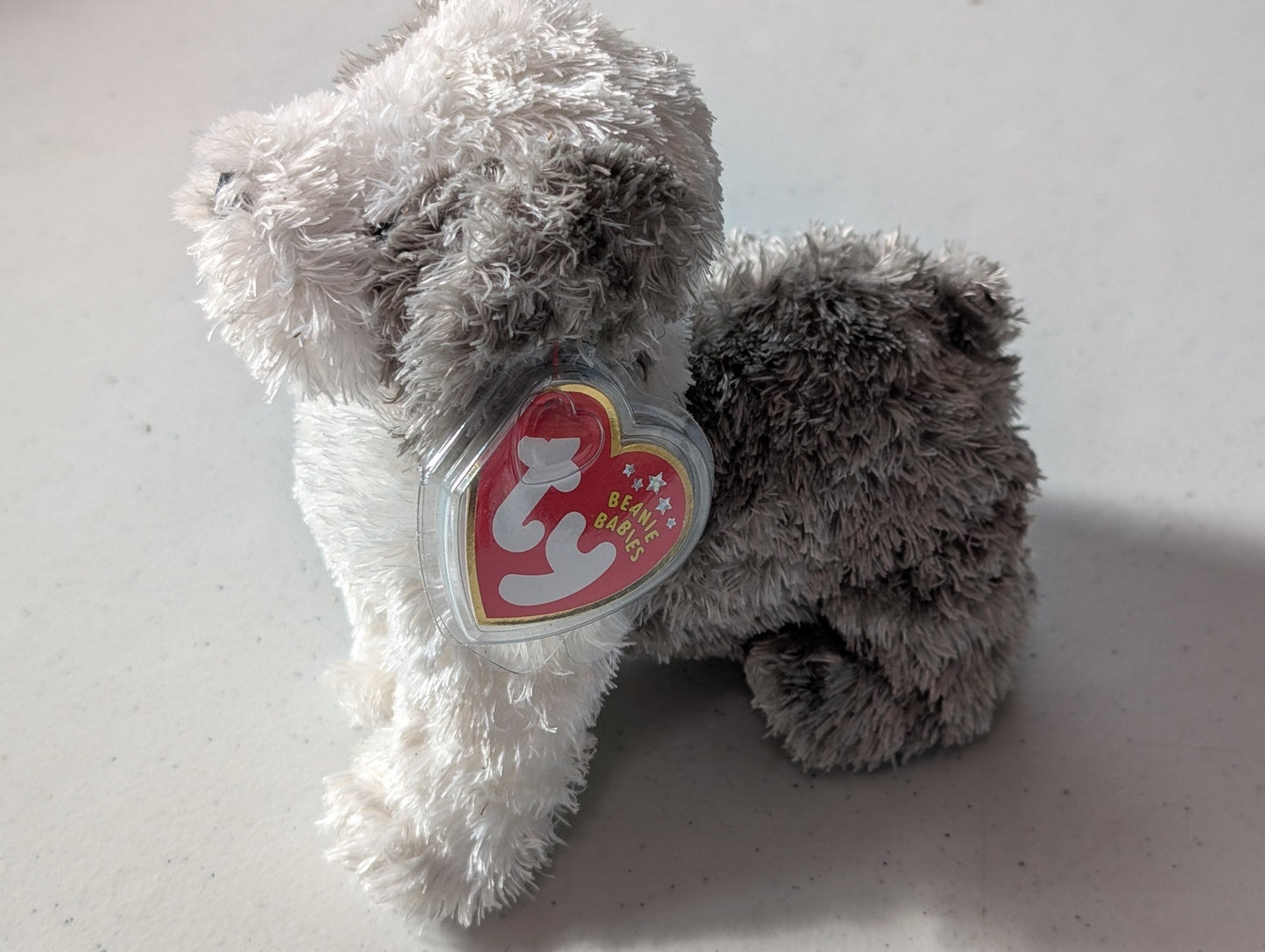 Stilts the Sheepdog - Ty Beanie Baby (Gray, White, 2000, Plushie, Toy, Stuffed Animal, MWMT, Vintage, Retired)