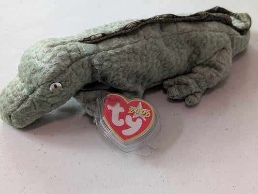 Scurry the Alligator - Ty Beanie Baby (Green, 2000, Plushie, Toy, Stuffed Animal, MWMT, Vintage, Retired)