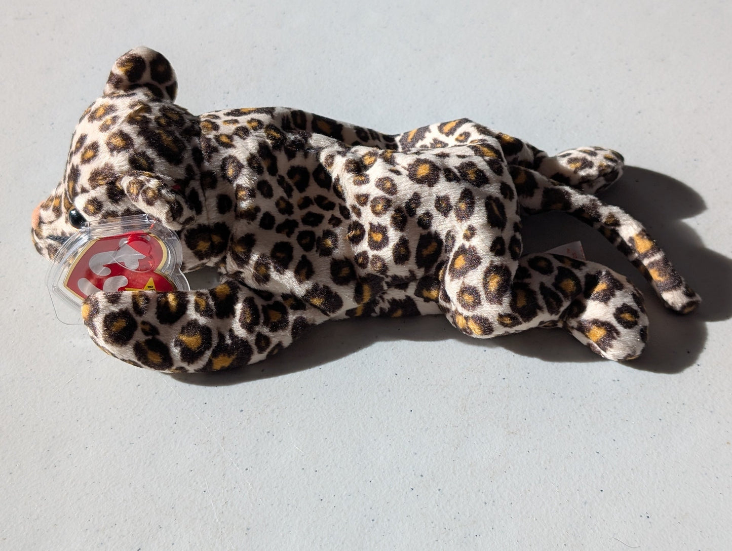 Freckles the Leopard - Ty Beanie Baby (Tan, Black, 1996, Plushie, Toy, Stuffed Animal, MWMT, Vintage, Retired)