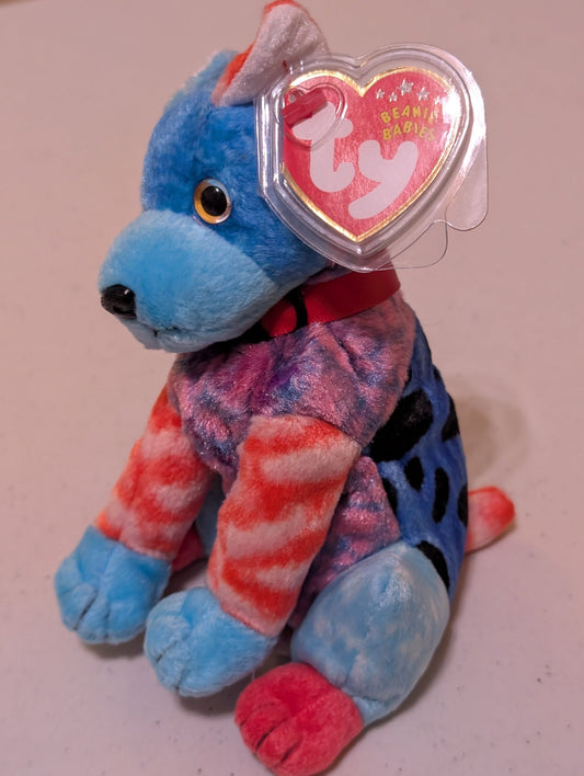 Groovy the Dog - Ty Beanie Baby (Multi-Color, 1999, Toy Plushie, Stuffed Animal, MWMT, Vintage, Retired)