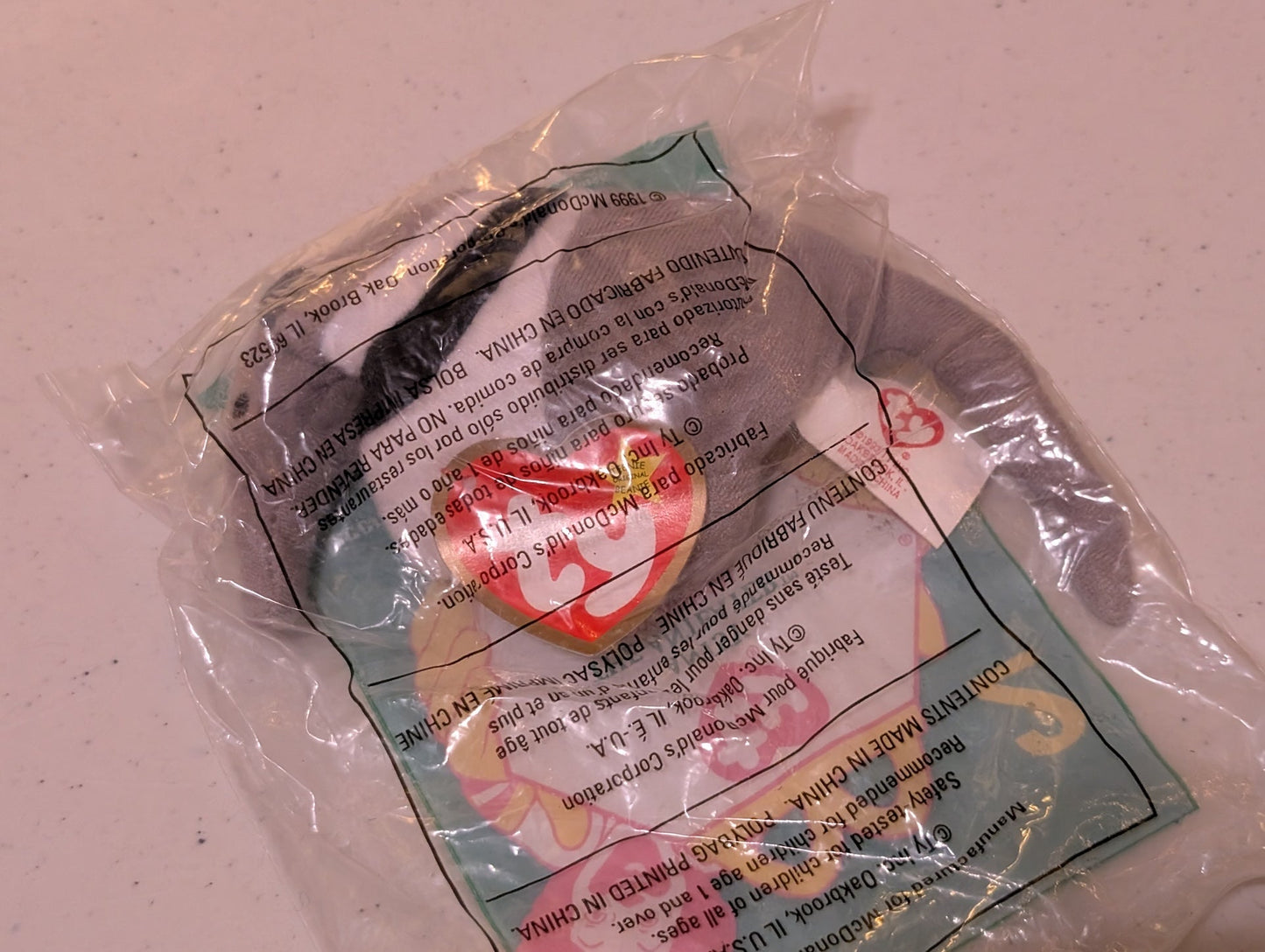 Peanut - McDonald's / Ty Teenie Beanie Baby (Blue, 1995, Plush Toy, Vintage, Stuffed Animal, Retired)