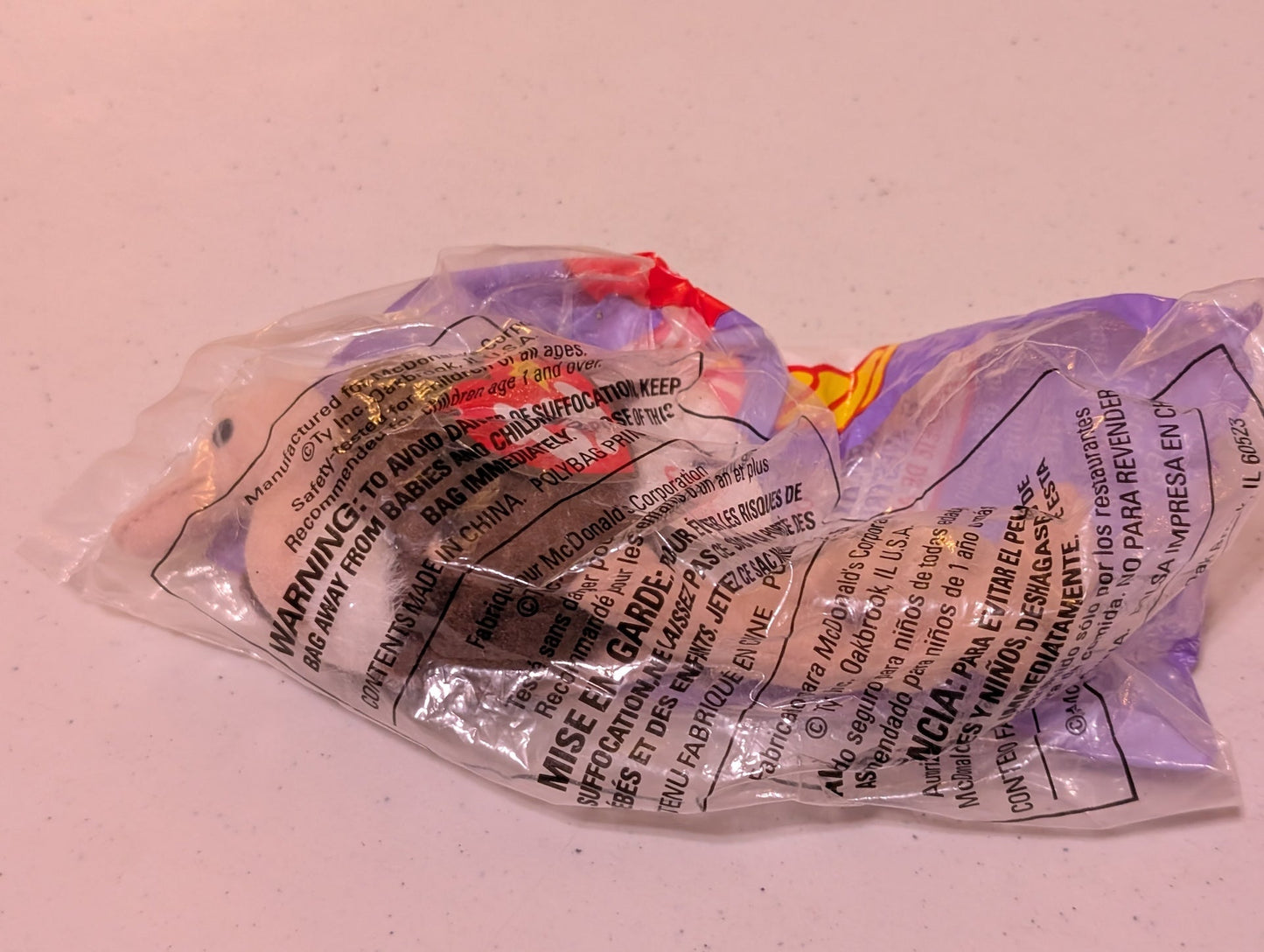 Doby - McDonald's / Ty Teenie Beanie Baby (Brown, Black, 1996, Plush Toy Vintage, Stuffed Animal, Retired)