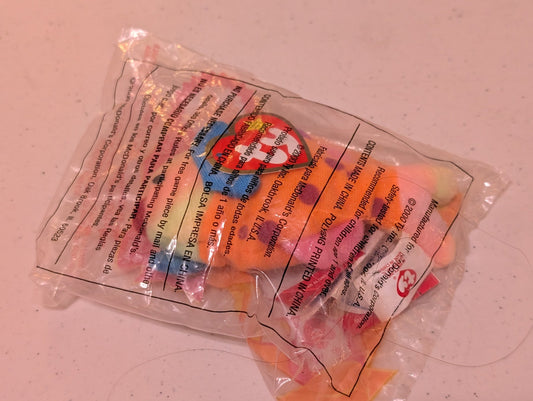 Neon - McDonald's / Ty Teenie Beanie Baby (Orange, Yellow, 2000, Plush Toy, Vintage, Stuffed Animal, Retired)