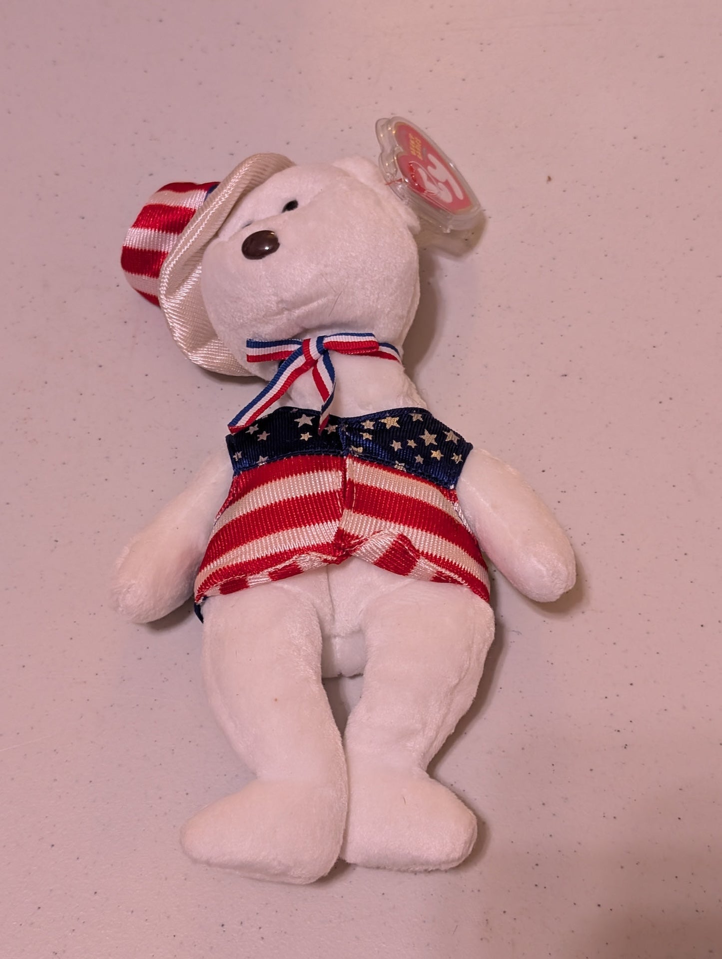 Osito the Bear - Ty Beanie Baby (White, 1999, MWMT, Plush, Toy, Stuffed Animal, Vintage, Retired)