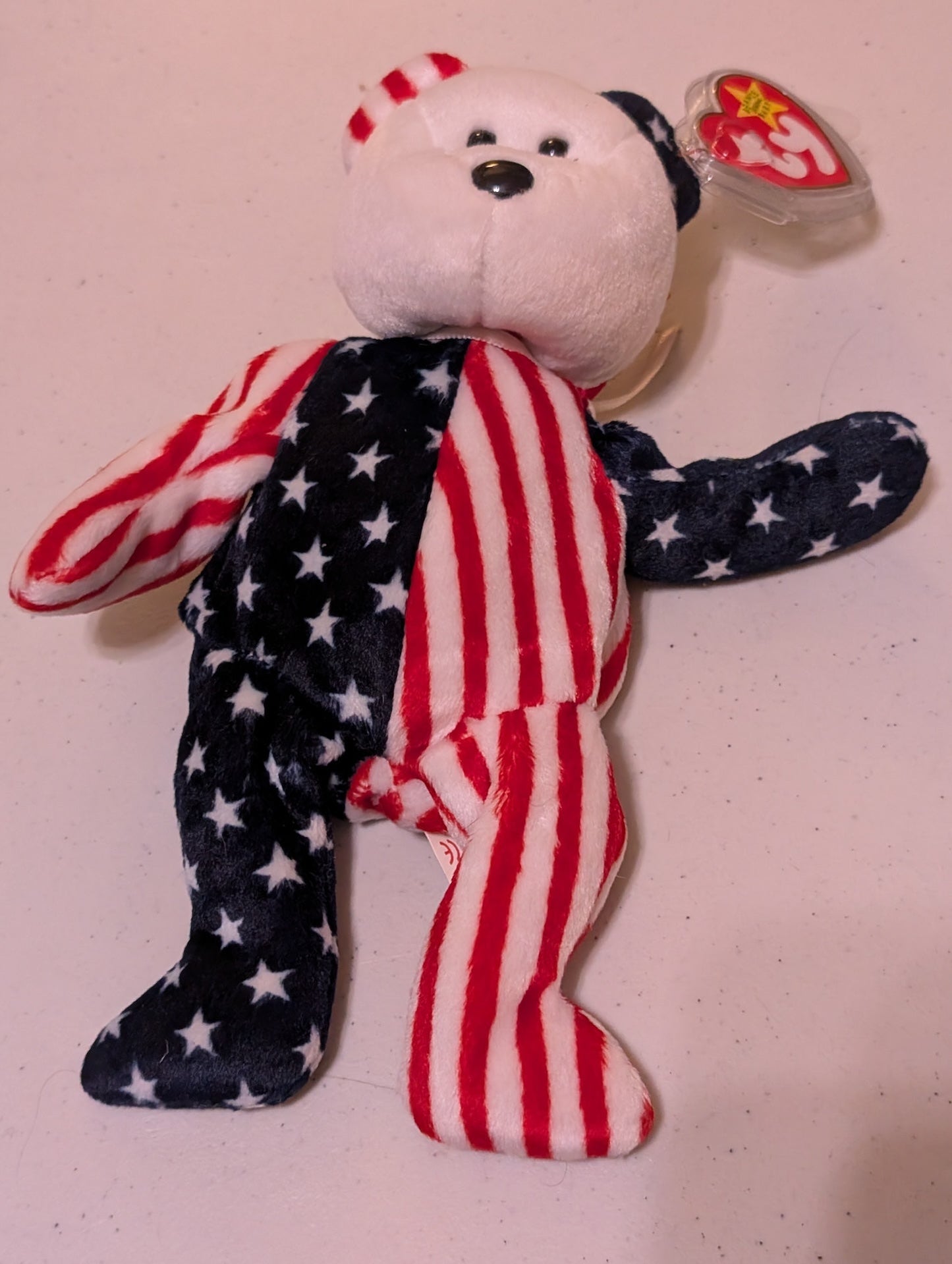 Liberty the Bear - Ty Beanie Baby (Red, White, Blue, 2000, MWMT, Plush, Toy, Stuffed Animal, Vintage, Retired)