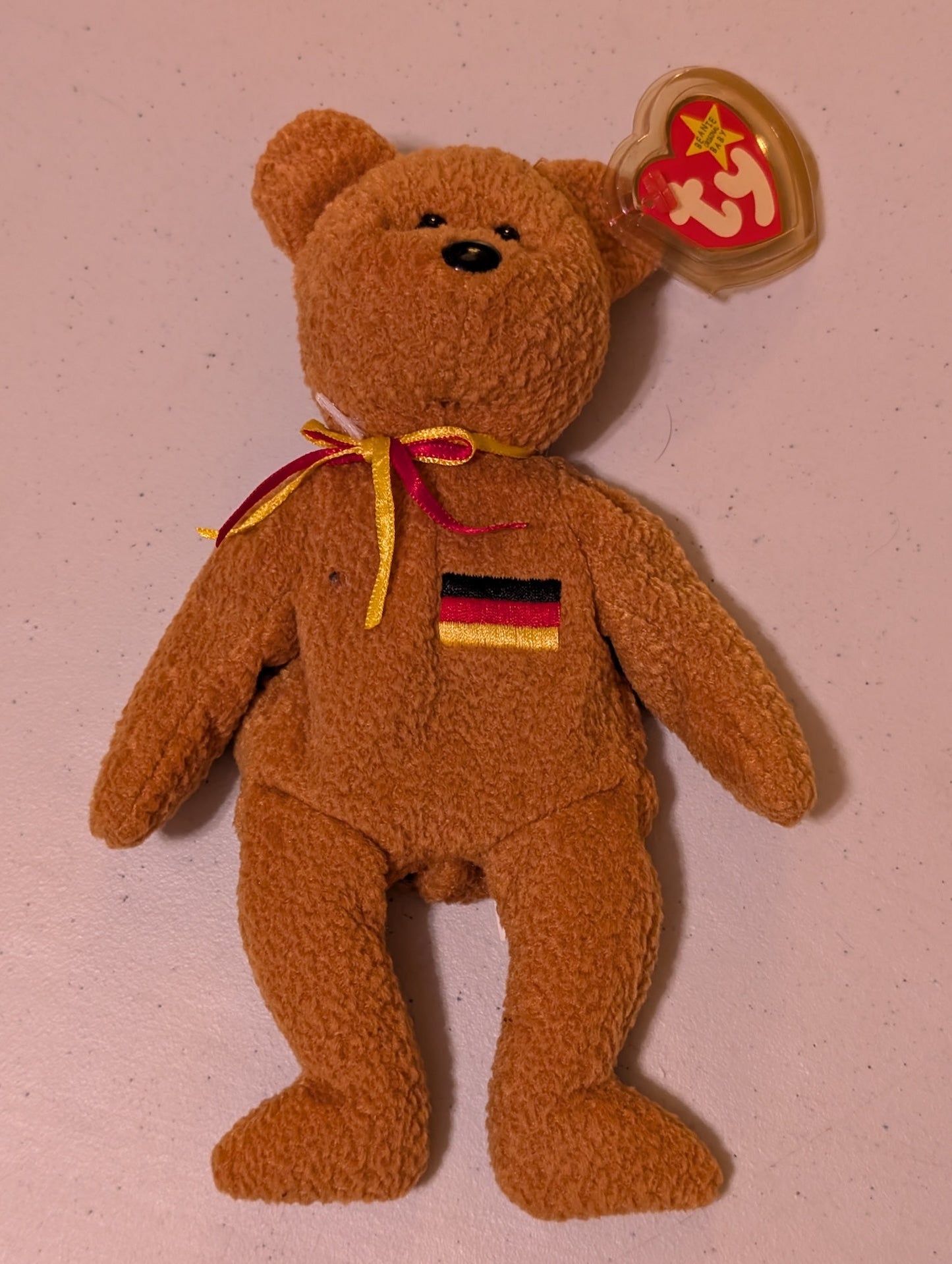 Germania the Bear - Ty Beanie Baby (Brown, 1999, MWMT, Plush, Toy, Stuffed Animal, Vintage, Retired)