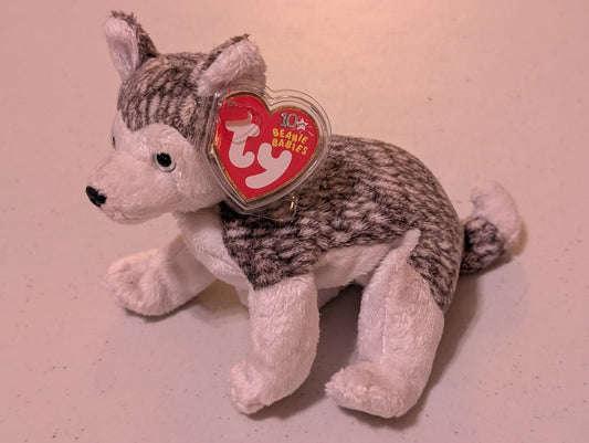Al-K the Husky - Ty Beanie Baby (Gray, White, 2003, MWMT, Plush, Toy, Stuffed Animal, Vintage, Retired)