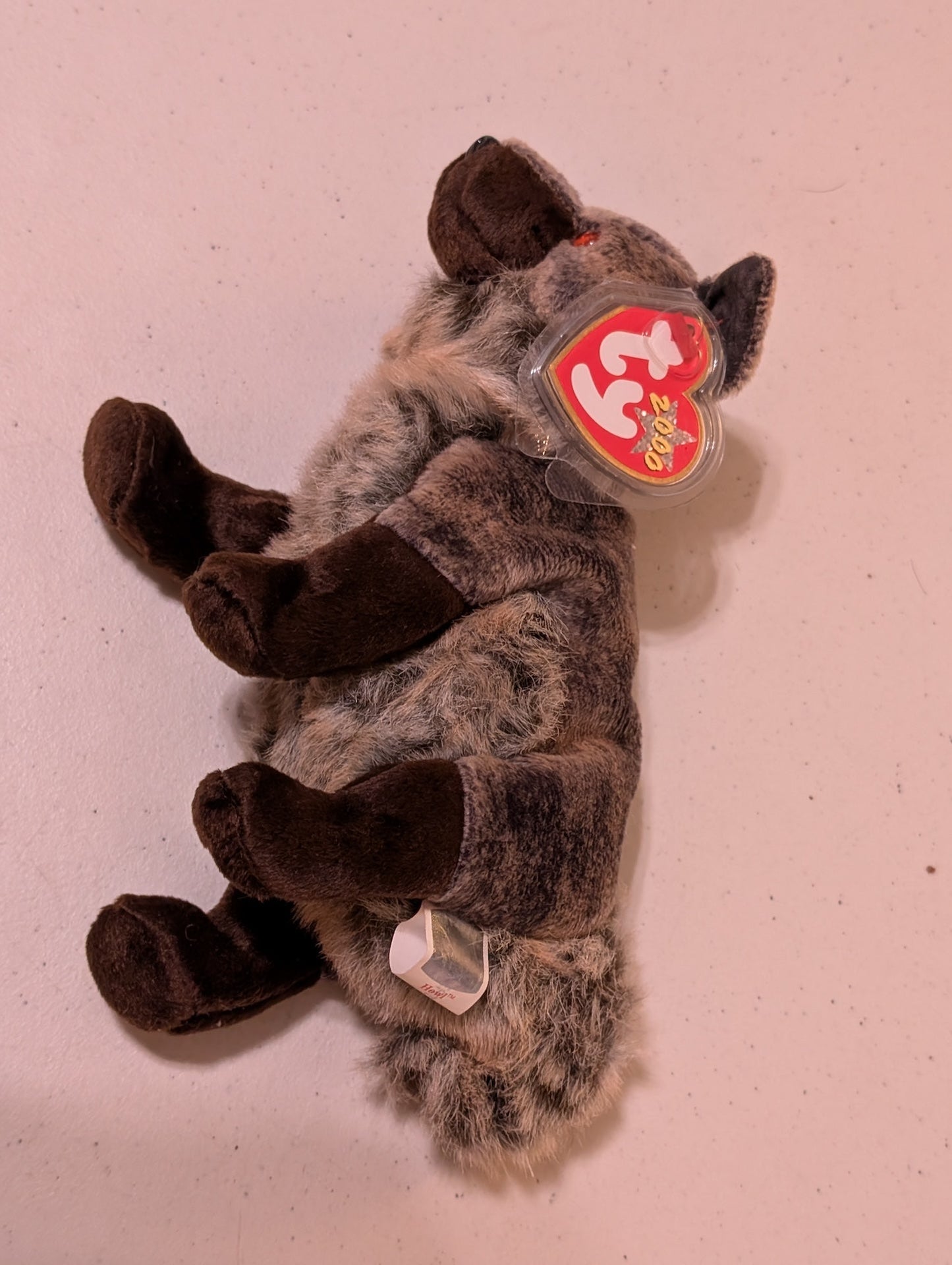 Hairy the Hyena - Ty Beanie Baby (Brown, 2000, MWMT, Plush, Toy, Stuffed Animal, Vintage, Retired)