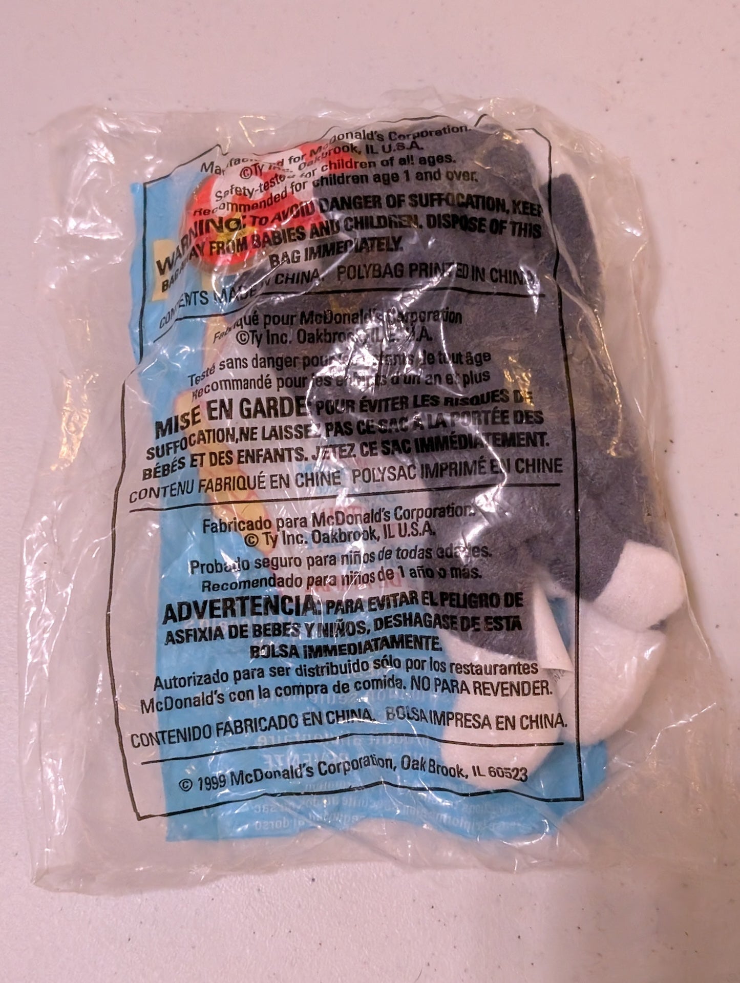 Nanook the Husky - McDonald's / Ty Teenie Beanie Baby (Gray, White, 1999, Plush Toy, Vintage, Stuffed Animal, Retired)