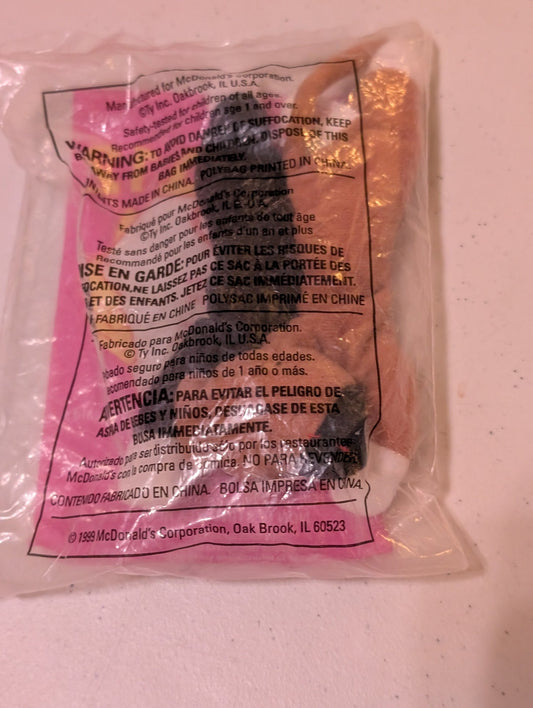 Stretchy the Ostrich - McDonald's / Ty Teenie Beanie Baby (Pink, 1999, Plush Toy Vintage Stuffed Animal, Retired)