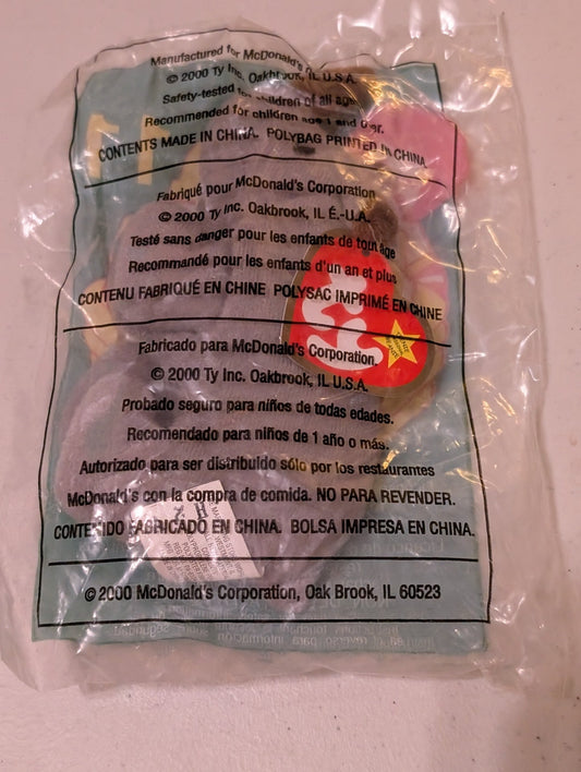 Spike the Rhinoceros - McDonald's / Ty Teenie Beanie Baby (Gray, 1999, Plush Toy Vintage, Stuffed Animal, Retired)