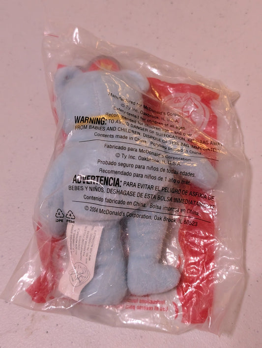 The Bear - McDonald's / Ty Teenie Beanie Baby (Blue, 2004, Plush Toy, Vintage, Stuffed Animal, Retired)