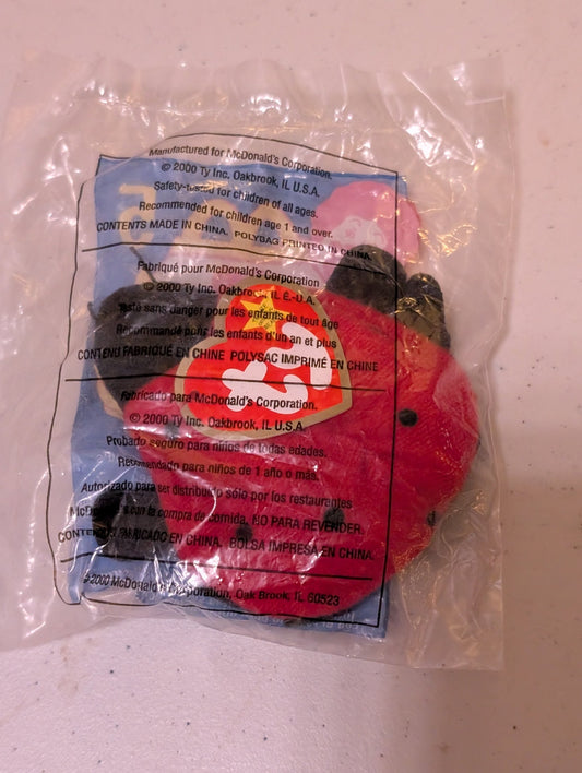 Lucky the Ladybug - McDonald's / Ty Teenie Beanie Baby (Red, Black, 2000, Plush Toy, Vintage, Stuffed Animal, Retired)