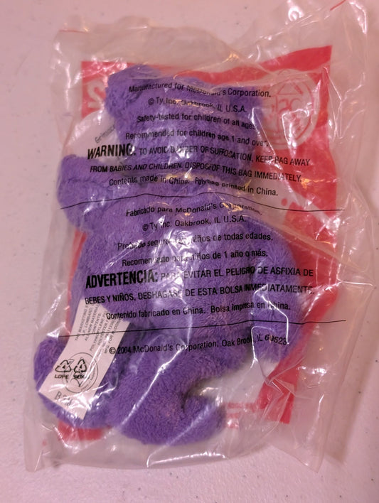 Grimace - McDonald's / Ty Teenie Beanie Baby (Purple, 2004, Plush Toy Vintage, Stuffed Animal, Retired)