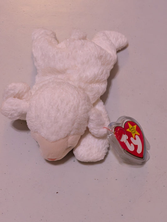 Ewey the Lamb - Ty Beanie Baby (White, 1998, Vintage, MWMT, Plush Toy, Stuffed Animal, Retired)