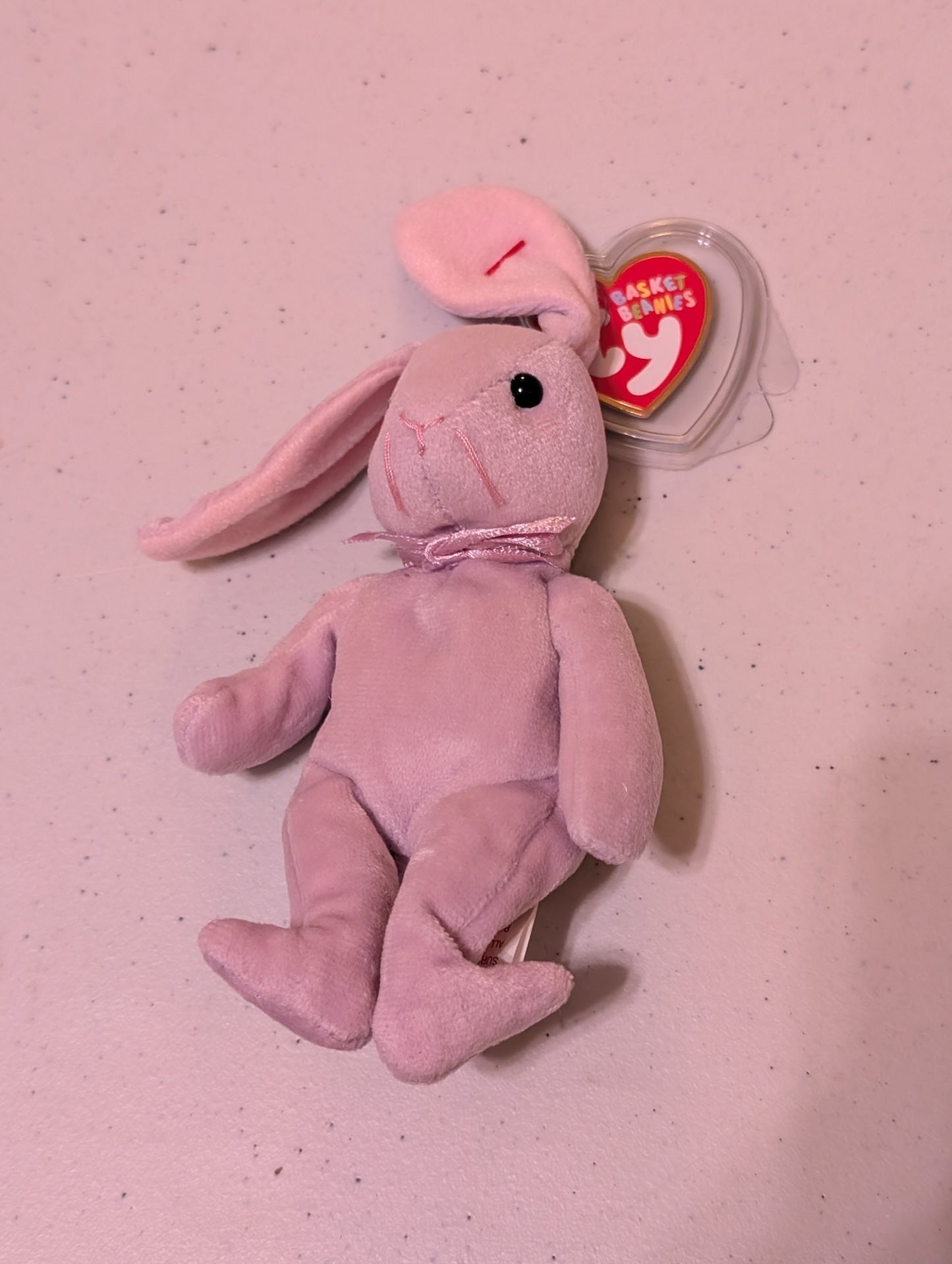 Hoppity the Rabbit - Ty Beanie Baby (Pink, 1996, Vintage, MWMT, Plush Toy, Stuffed Animal, Retired)