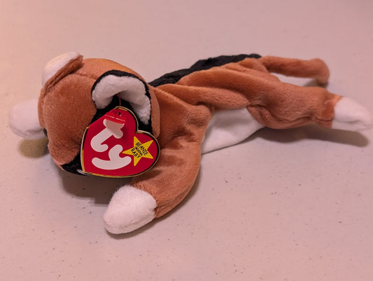 Chip the Calico Cat - Ty Beanie Baby (Brown, Black, 1996, Vintage, MWMT, Plush, Toy, Stuffed Animal, Retired)