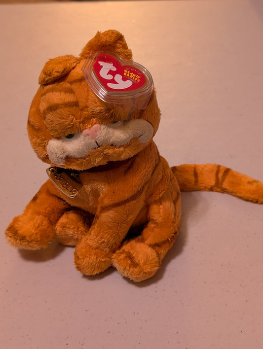 Garfield the Cat - Ty Beanie Baby (Orange, 2004, Vintage, MWMT, Plush, Toy, Stuffed Animal, Retired)