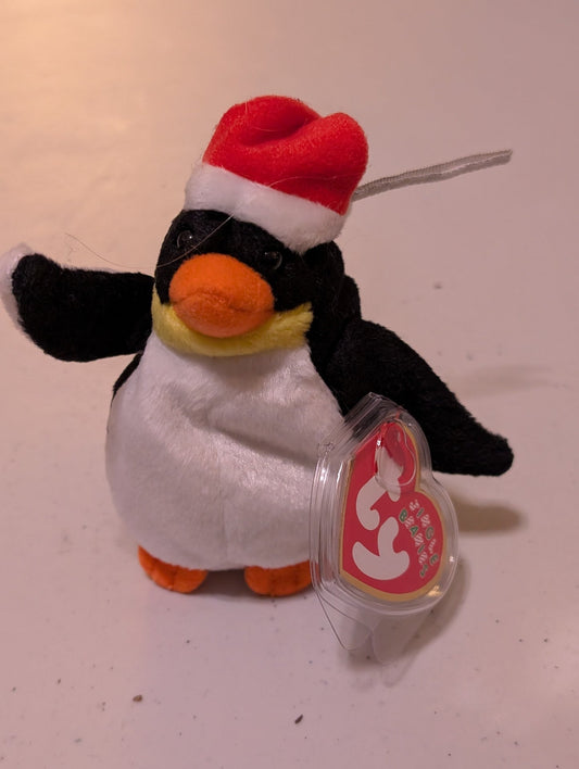 Penguin the Penguin - Ty Beanie Baby (Black, White, 1998, Vintage, MWMT, Plush Toy, Stuffed Animal, Retired)