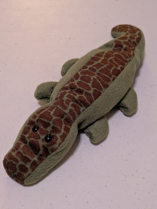 Ally the Alligator TY Beanie Baby (Vintage, Retired,VTG, Stuffed Animal, Plush, Toy)