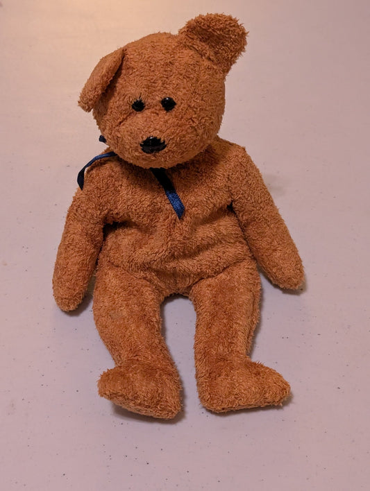 Bear Fuzz 1999 generation TY Beanie Baby (Vintage, Retired,VTG, Stuffed Animal, Plush, Toy)