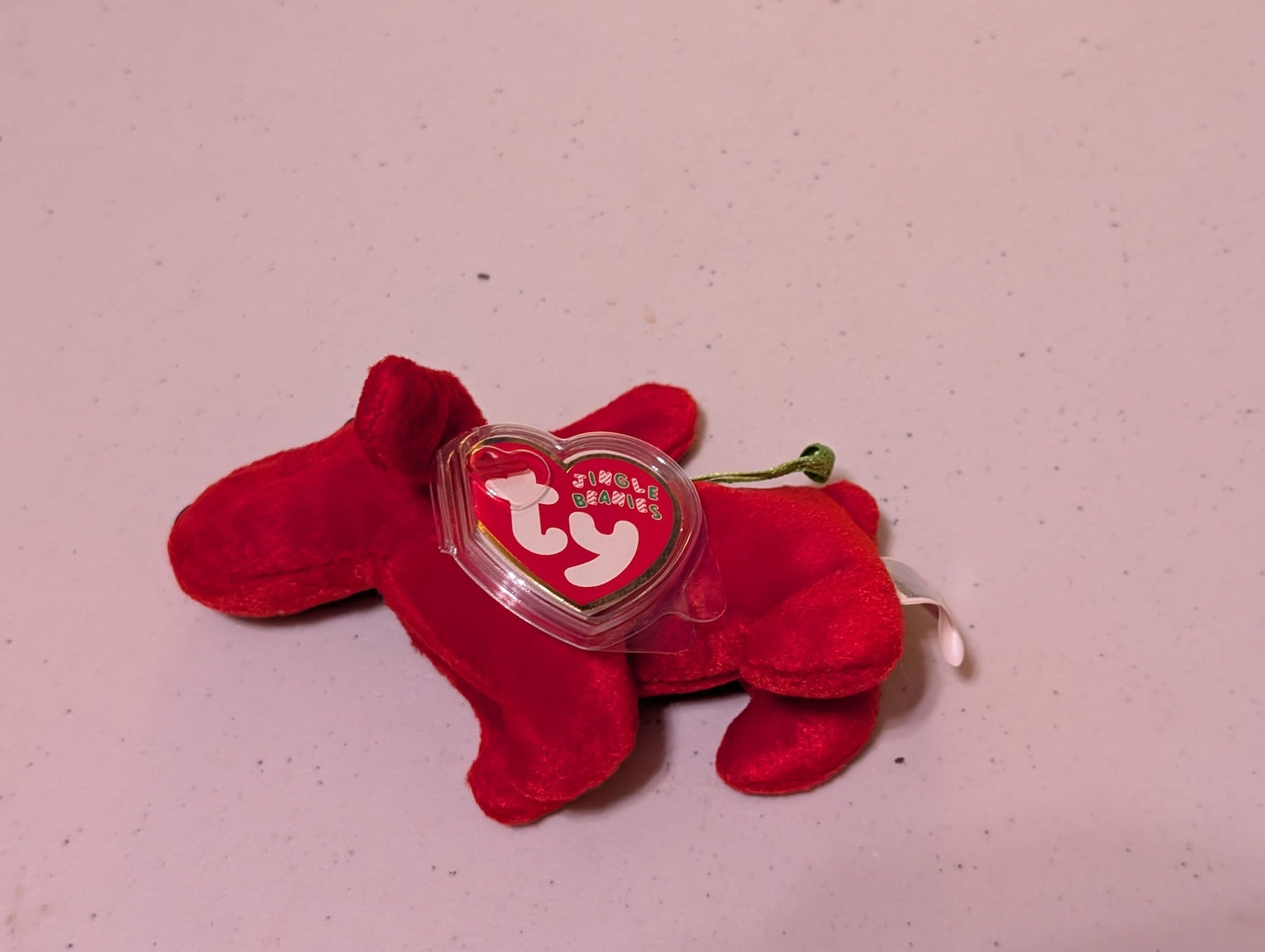 Rover the Dog - Ty Jingle Beanie (Red, 1999, Plush Toy, Stuffed Animal, MWMT, Vintage, Retired)