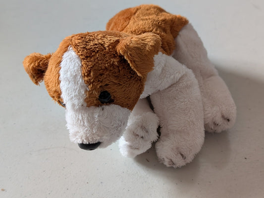 Jack Russell Terrier - Unbranded Plush Toy (White, Brown, 2000s, Dog)