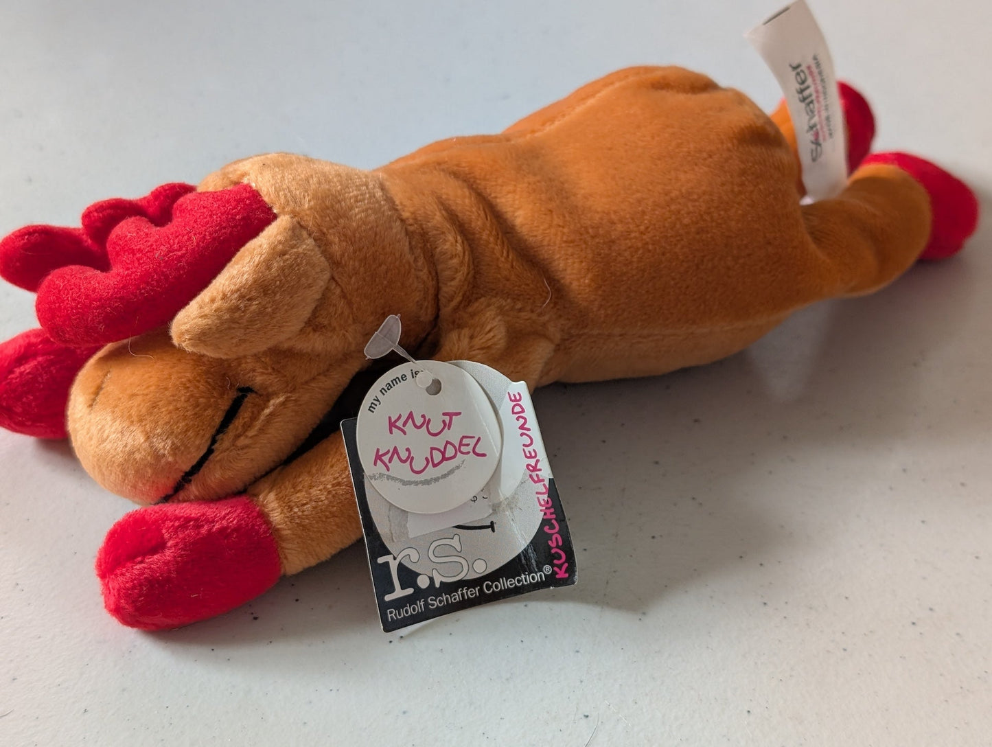 Knut Knuddles Reindeer - Rudolf Schaffer Plush Toy (Brown, Red, 2000s, Reindeer)