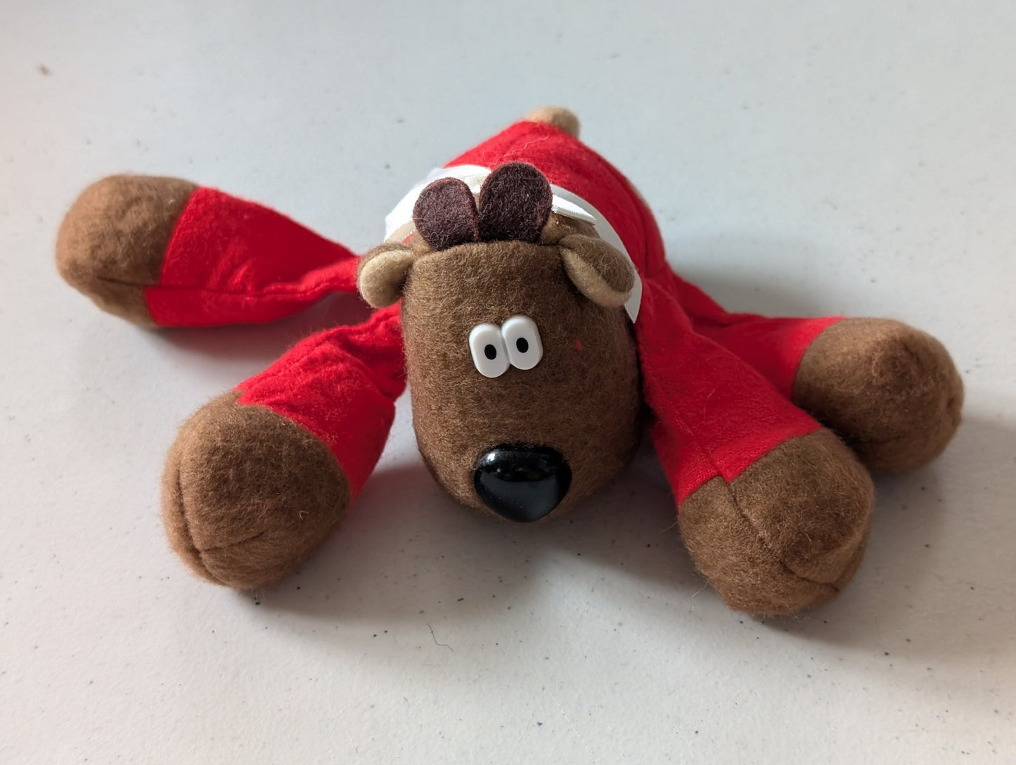 Randy the Reindeer - Rodney and Friends Plush Toy (Brown, Red, 1990s, Reindeer)