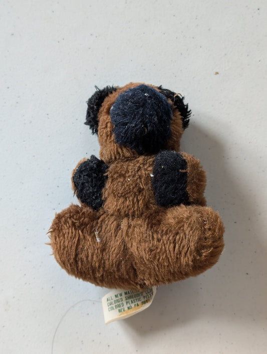 Small Brown & Black Bear - Unbranded Plush Toy (Brown, Black, 1980s, Bear)