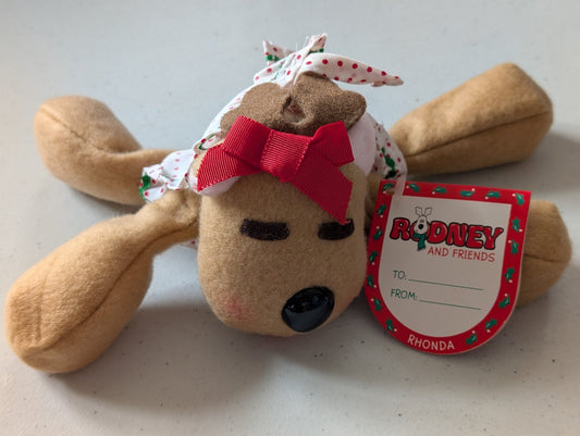 Rhonda the Reindeer - Rodney and Friends Plush Toy (Tan, Red, White, 1990s, Reindeer)