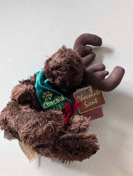 Chocolate Scented Moose - DanDee Plush Toy (Brown, 2000s, Moose)