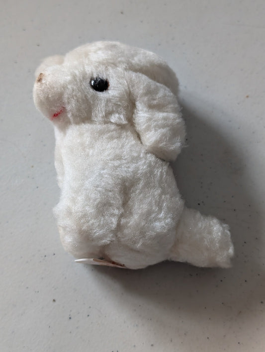 Small White Dog - Unbranded Plush Toy (White, 1980s, Dog)