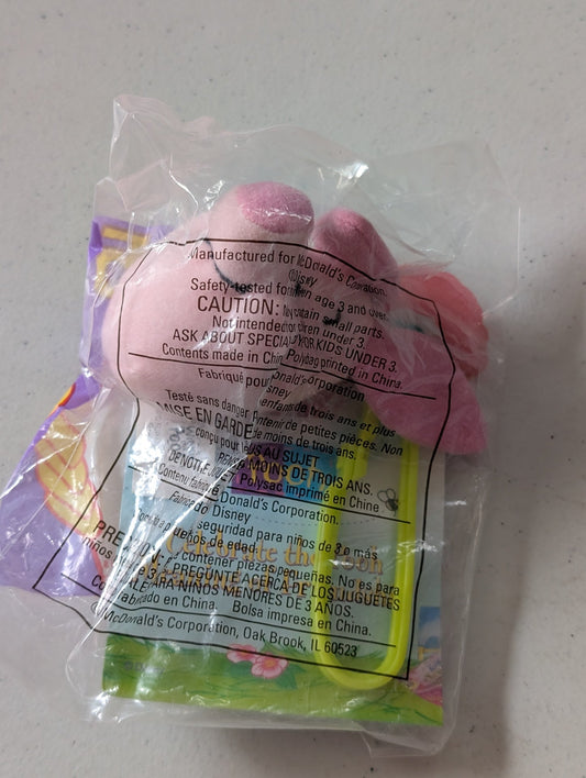Winnie the Pooh Keychain - Piglet - McDonald's / Disney Happy Meal Toy (Pink, 1999, Keychain)