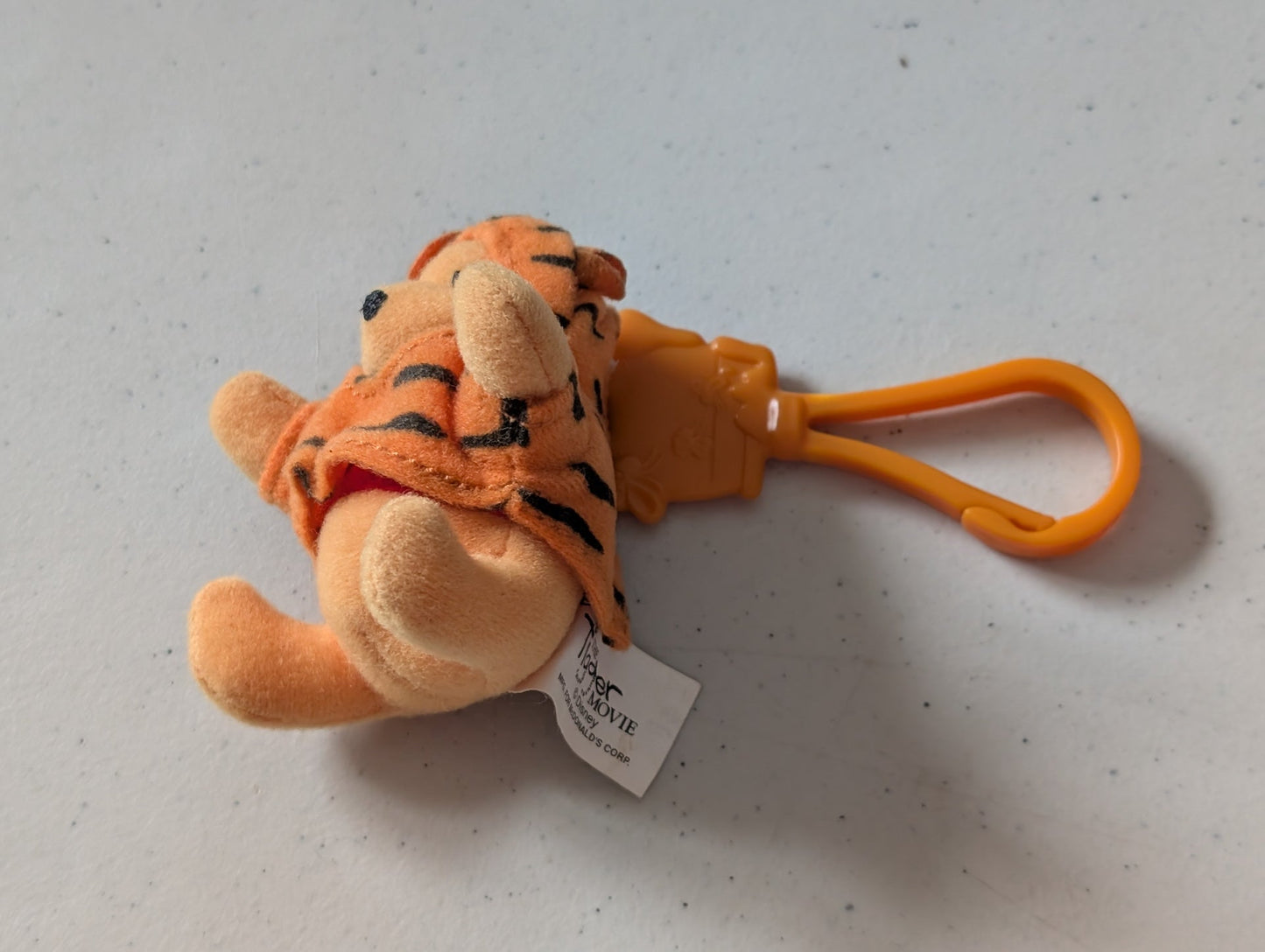 Winnie the Pooh Keychain - Tigger - McDonald's / Disney Happy Meal Toy (Orange, 1999, Key chain)
