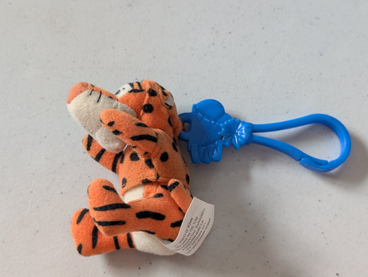 Winnie the Pooh Key chain - Tigger - McDonald's / Disney Happy Meal Toy (Orange, 1999, Keychain)