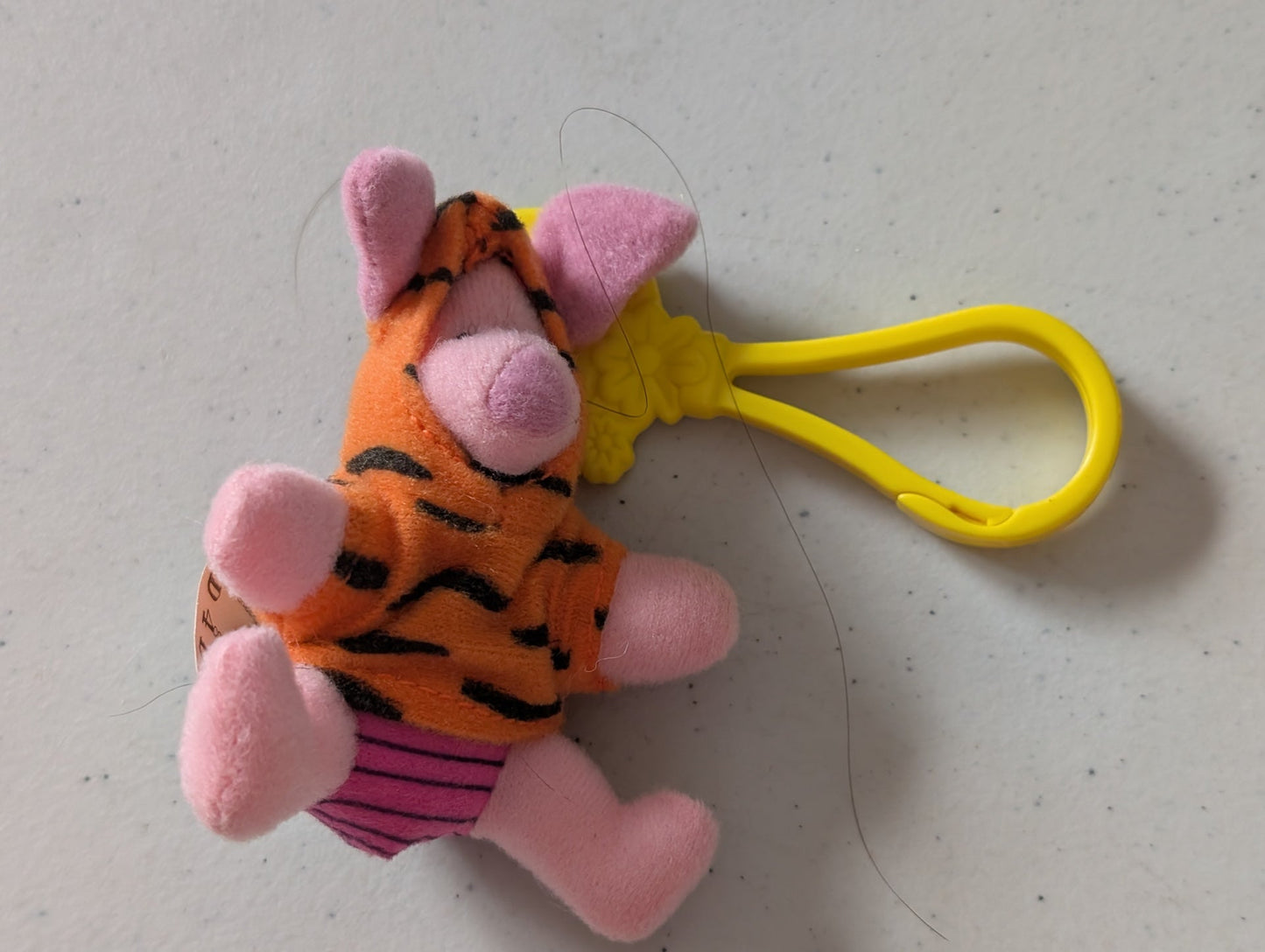 Winnie the Pooh Keychain - Piglet - McDonald's / Disney Happy Meal Toy (Pink, 1999, Keychain)