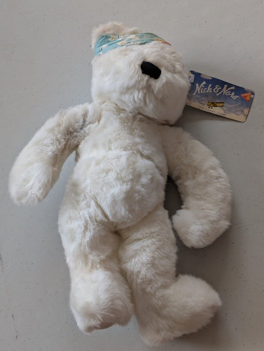 Nicky Cloud Nine White Bear NICK & NORA 1999  Plush 14" (Vintage, Retired, with Tag, VTG, Stuffed Animal, Plush, Toy, Nick and Nora)