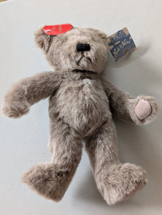 Brown Teddy Bear Dakin Applause Nick & Nora (MWMT, Vintage, Retired, with Tag, VTG, Stuffed Animal, Plush, Toy, Nick and Nora)