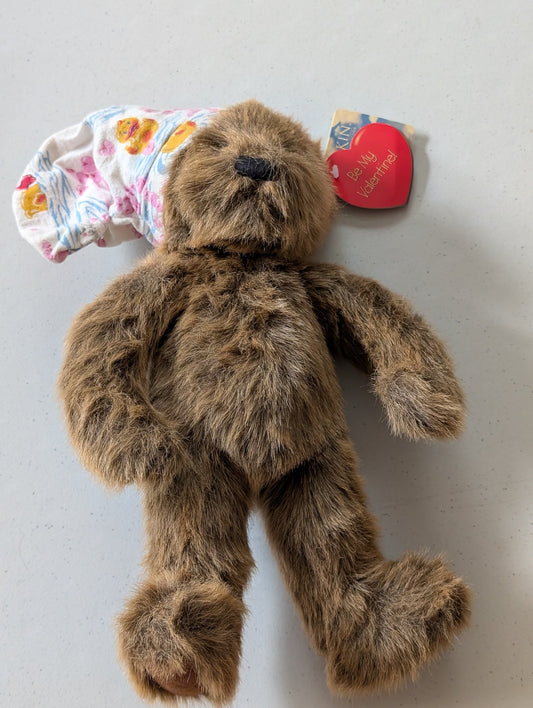 Duck Pajama Hat Bear by Nick and Nora Dakin (MWMT, Vintage, Retired, with Tag, VTG, Stuffed Animal, Plush, Toy, Nick and Nora)