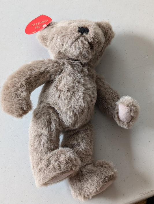 Brown Teddy Bear Dakin Applause Nick & Nora Valentines (MWMT, Vintage, Retired, with Tag, VTG, Stuffed Animal, Plush, Toy, Nick and Nora)