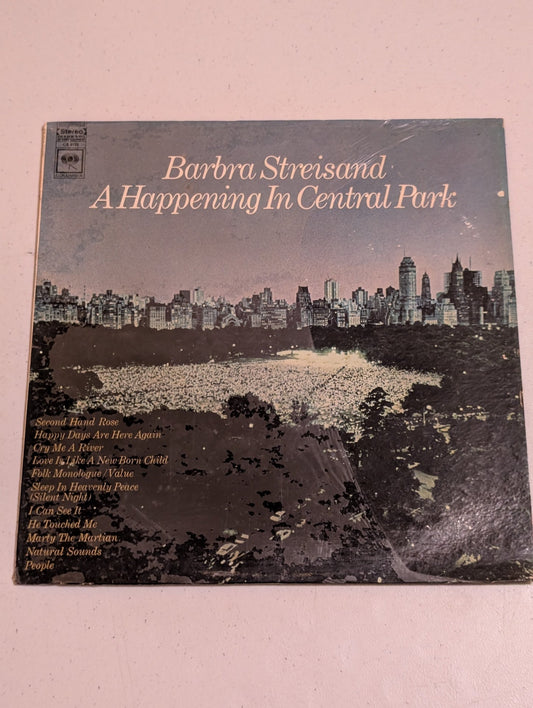 Barbra Streisand – A Happening In Central Park - 1968 2 Eye 12" Vinyl LP CS 9710