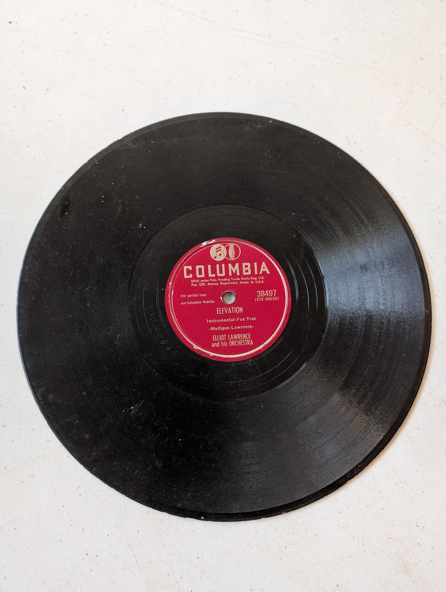 Elliot Lawrence and his Orchestra Elevation 78 RPM record