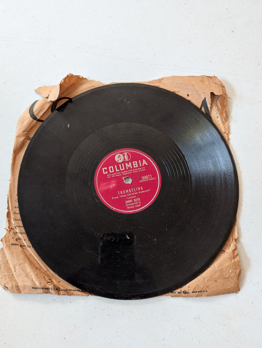 Jimmy Boyd Thumbelina & I Saw Mommy Kissing Columbia 39871 78 RPM 10" Record